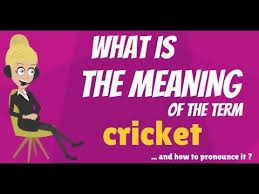 Maybe you would like to learn more about one of these? What Is Cricket Cricket Meaning Cricket Definition How To Pronounce Cricket Youtube