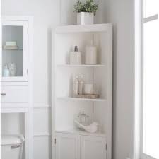 Love how it looks and is very sturdy.5. White Corner Bathroom Linen Cabinet With Shelves Bestgoodshop