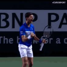 Rafa nadal se enfrenta hoy 16 de mayo en la final del masters 1000 de roma al serbio novak djokovic (17:00 horas cet, aproximadamente). Djokovic Gifs Tenor