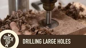 Quickly drill a deep hole. Drilling Holes Larger Than Your Largest Bit Youtube