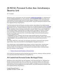 Maybe you would like to learn more about one of these? 36 Soal Personal Letter Dan Jawabannya Beserta Arti Pdf