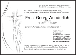 Traueranzeigen von Ernst-Georg Wunderlich