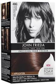 John Frieda Dark Chocolate Brown Precision Foam Color Brilliant Brunette Brown Hair With Blonde Highlights Foam Hair Color