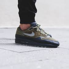 Nike Air Max 1 Premium Medium Olive Dark Stucco Anthracite 875844 201 Nike Air Max Nike Sneakers Men