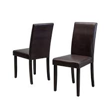 Noble House Ryan Brown Bonded Leather Dining Chair Set Of 2 In 2020 Dining Chairs Unfinished Wood Chairs Leather Dining Chairs