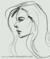 Digital Painting And Drawing Video Tutorials And Step By Step How To Draw Face Girl Profile Video Tutorial Qu Face Drawing Face Sketch Face Profile Drawing