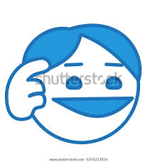 Emoji Guy Doing Finger Temple Gesture Stock Vector Royalty Free 1076372816