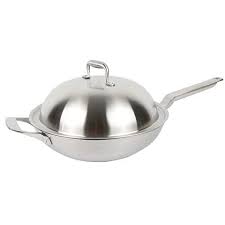 Stainless Steel Wok With Lid Non Stick Pan 32cm Non Stick Pan Stainless Stainless Steel