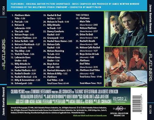 Flatliners (Original Soundtrack) by James Newton Howard (Intrada) (CD) –  Notefornote Music