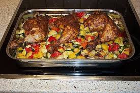 Hahnchenschenkel Mit Ofen Schmand Gemuse Von Staldi Chefkoch Rezept Hahnchen Schenkel Rezepte Hahnchenschenkel