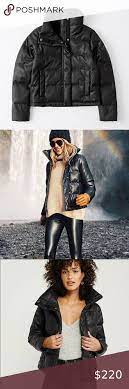 Abercrombie Faux Leather Puffer Jacket Leather Puffer Jacket Puffer Jackets