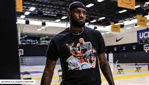 Kobe bryant, & gigi, will both be missed. Lebron James Sports Kobe Bryant Gigi Bryant T Shirt On First Day Of Lakers Training Camp