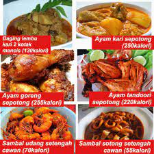 Makaroni bakar 2 senduk 90 150. Kalori Ayam Goreng