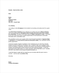Free 10+ Sample Sponsorship Letter Templates In Ms Word | Pdf