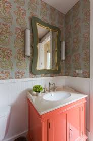 Upon The Bathroom Color Wheel Blue Moves From Periwinkle To Aqua Giving You A Wide Range Of Possibilit Orange Bathrooms Orange Bathroom Walls Bathroom Colors