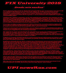 Image result for 2018 "FIX University UPI newsRus.com"