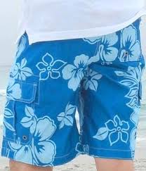 Merona Blue Floral Swim Trunks Mens Fashion For Less