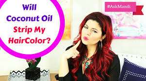 Poor dye application, hair damage, sulfate shampoos, and. Will Coconut Oil Strip My Hair Color Youtube