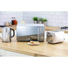 The white kettle and toaster set is the preferred timeless choice. Strp2080n Ss Swan Microwave Kettle Toaster Set Ao Com