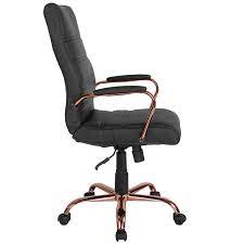 You can pick from a variety of brands such as hometown, nilkamal, lakdi, v j interior, dzyn furniture, and bluebell. High Back Black Leather Executive Swivel Office Chair With Rose Gold Frame And Arms Restaurant Furniture Org