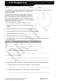 C1 4c The Gases In Air Name Class