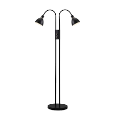 Parcourez notre sélection de dimmable floor lamp : Contemporary Black Dual Head Floor Lamp With Dimmer Switch