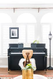 Get posh in your piano room. Eclectic Living Room With Colorful Neutral And Vintage Elements Maison De Pax