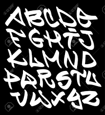 The letters of the alphabet that are used least frequently in the english language are q, j, z and x. Graffiti Font Alphabet Letters Hip Hop Type Grafitti Design Royalty Free Cliparts Vectors And Stock Illustration Image 18120198