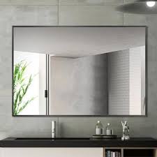 Neu Type Rectangle Metal Wall Mirror Bathroom Vanity Mirror Jj00520aaf The Home Depot In 2020 Bathroom Vanity Mirror Large Bathroom Mirrors Bathroom Mirror
