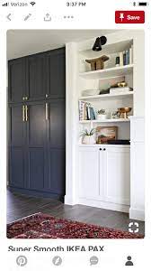 Floor to ceiling bookcases with ladder. Floor To Ceiling Pantry Abutting Divider Wall Built In Ikea Kitchen Cabinets Built In Pantry Ikea Pax Wardrobe