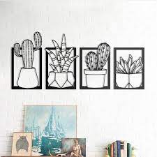 Cactus Set Metal Wall Art 4 Set Metal Wall Sculpture Etsy Arte De Pared Al Aire Lbre Arte De Metal Para Pared Decoracion De Pared De Metal