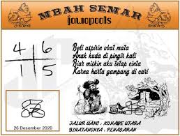 Syair Hk Mbah Semar 26 Desember 2020 Keluaran Togel