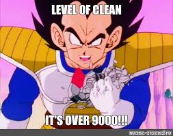 It s over 9000 original meme video. Meme Level Of Clean It S Over 9000 All Templates Meme Arsenal Com