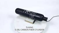 TUXING Factory Hot Sale 0.58L 580cc 4500psi 300bar Fully Wrapped Composite Cylinder Paintball Hunting Carbon Fiber PCP Air Tank