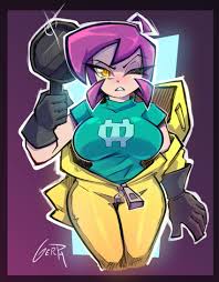 gaz membrane, invader zim, highres, 1girl, breasts, female focus, large  breasts, purple hair, short hair, skull, solo - Image View - | Gelbooru -  Free Anime and Hentai Gallery