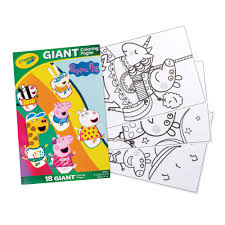 Your little ones can color in online or you can download and print them. Crayola Giant Colouring Pages Peppa Pig