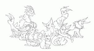 This pokémon coloring page features a picture of eevee to color. Pokemon Coloring Pages Eevee Evolutions Coloring Home