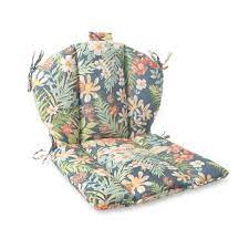 Wrought studio™ corinth wrought iron indoor/outdoor dining chair cushionpolyester/polyester blend in blue, size 5.0 h x 19.0 w x 18.5 d in | wayfair wayfair $ 78.99 Backyard Creations Karina Floral Barrel Patio Chair Cushion At Menards