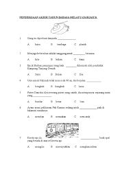 Soalan Peperiksaan Akhir Tahun Bahasa Melayu Tahun 1 2019 Asundlogokc