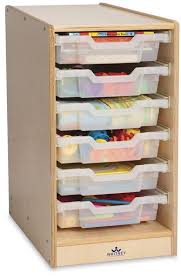 Clear Tray Storage Cabinets Single Column Classroom Storage Storage Cabinets Storage