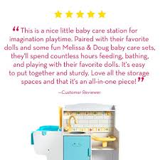 Melissa Doug Mine To Love Baby Care Activity Center For Dolls Kitchen Nursery Bathing Changing Pricepulse