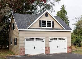 The larger one has a workshop located to the side of the double garage. Shop Prefab Two Car Garages For Sale Detached Amish Garages In Pa