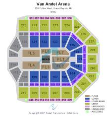 Van Andel Arena Seating Chart Wwe Elcho Table