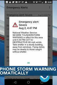 Weather websites and mobile apps), based on the storm's projected path as . A New Severe Thunderstorm Warning Alert For Cell Phones Goes Into Effect Next Week