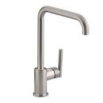 Kitchen faucet without sprayer