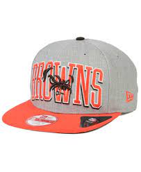 New Era Cleveland Browns Heather Wordmark 9fifty Snapback Cap Sports Fan Shop By Lids Men Macy S Nfl Outfits Brown Hats Snapback Cap
