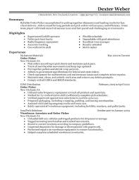 Always cut straight to the point and leave. Best Order Picker Resume Example Livecareer