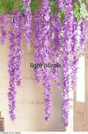 12 Pcs Length 60 90 120cm Silk Wisteria Vine Garland Hanging Etsy In 2021 Hanging Flowers Outdoor Wedding Ceremony Arch Wedding Ceremony Decorations Outdoor