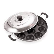 Ivbox Eco Non Stick 12 Cavity Appam Patra Maker With Stainless Steel Lid Patra Cavities Spatula Set