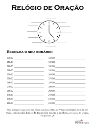 relogio de oracao para imprimir oracao campanha de oracao proposito de oracao